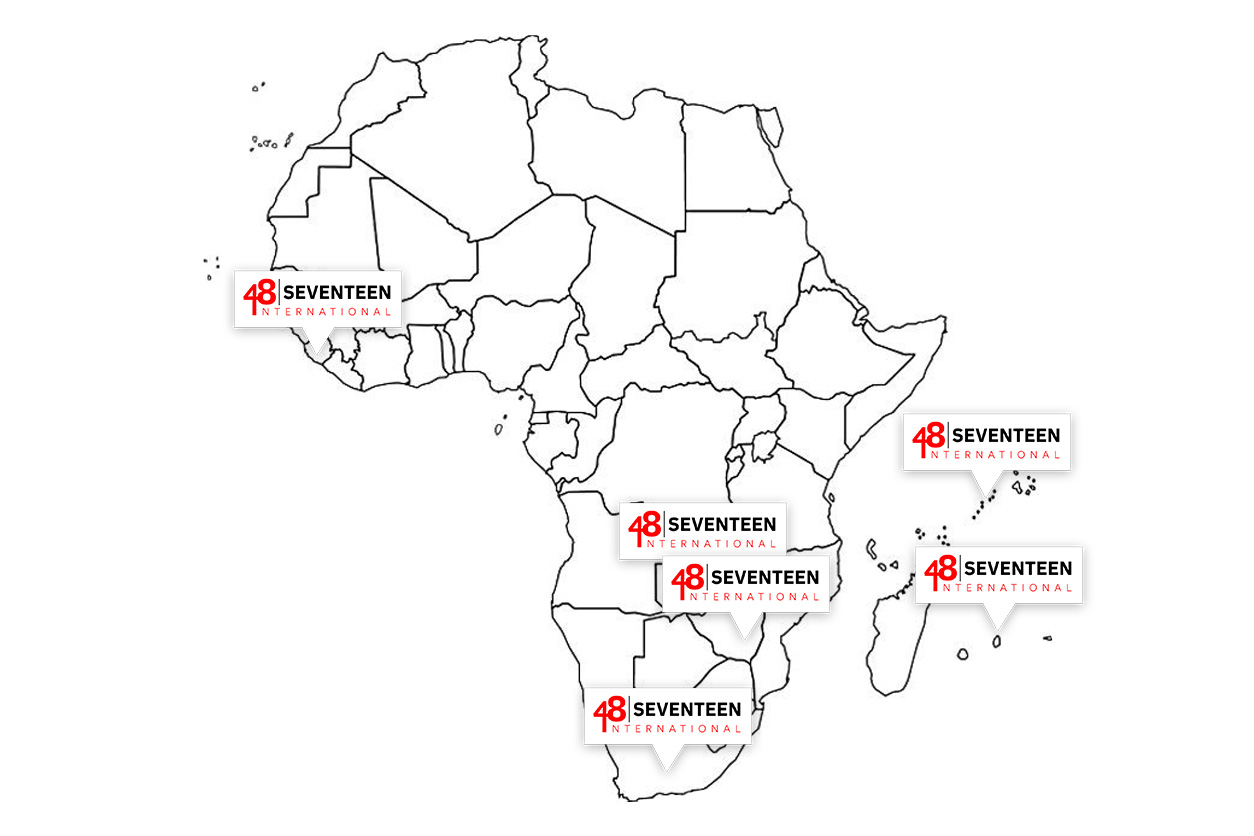 africa map showing 4817 locations